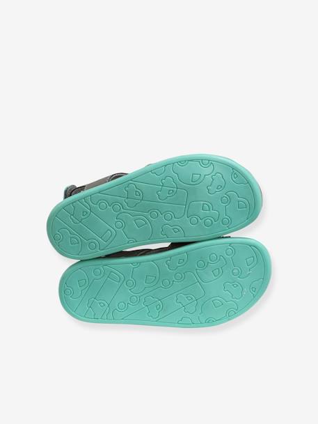 Sandales scratchées garçon bleu+gris+kaki 10 - vertbaudet enfant 