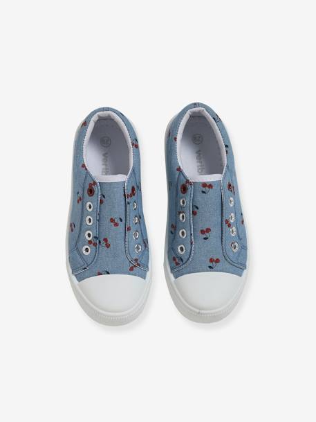 Baskets élastiquées fille en toile Bleu cerise+bleu ciel 5 - vertbaudet enfant 