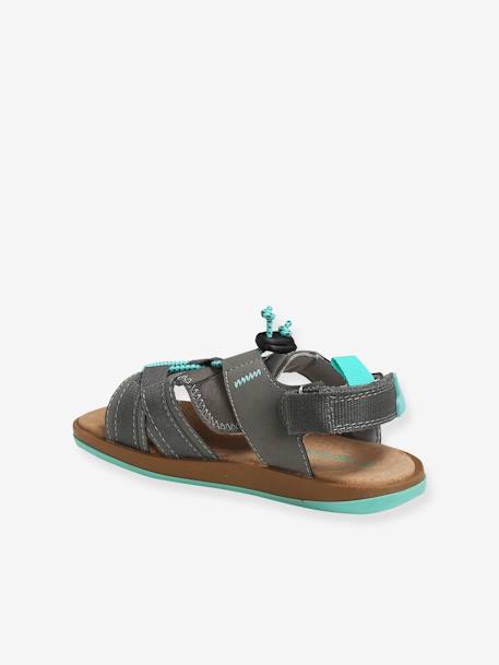 Sandales scratchées garçon bleu+gris+kaki 8 - vertbaudet enfant 