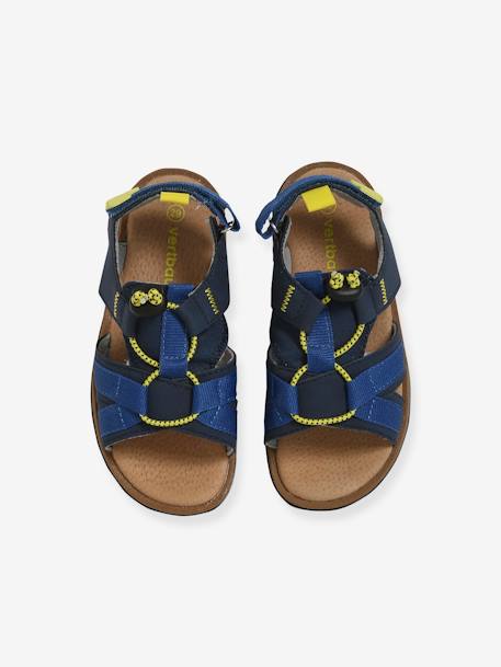 Sandales scratchées garçon bleu+gris 4 - vertbaudet enfant 