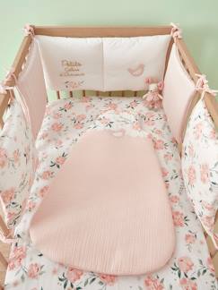 Linge de maison et décoration-Linge de lit bébé-Gigoteuse sans manches bi-matière EAU DE ROSE