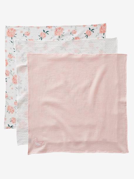 Lot de 3 langes EAU DE ROSE rose 5 - vertbaudet enfant 