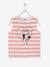 T-shirt avec épaulettes Disney Minnie® fille rose poudré rayé 1 - vertbaudet enfant 