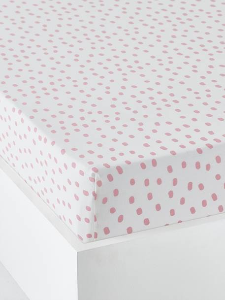 Drap-housse enfant PINK JUNGLE écru / rose 1 - vertbaudet enfant 