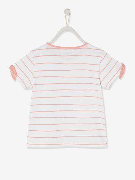 T-shirt Titi® fille rose tendre rayé 2 - vertbaudet enfant 