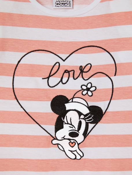 T-shirt avec épaulettes Disney Minnie® fille rose poudré rayé 3 - vertbaudet enfant 