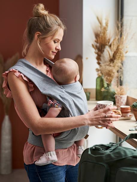 Porte-bébé ventral Physiologique + vertbaudet gris chiné 1 - vertbaudet enfant 