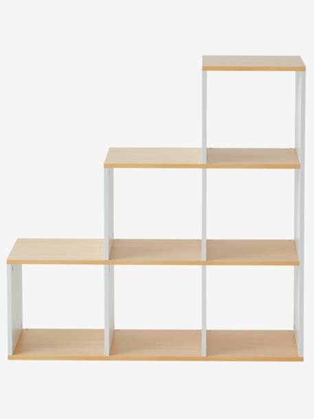 Meuble 6 cases BLANC / BOIS 3 - vertbaudet enfant 