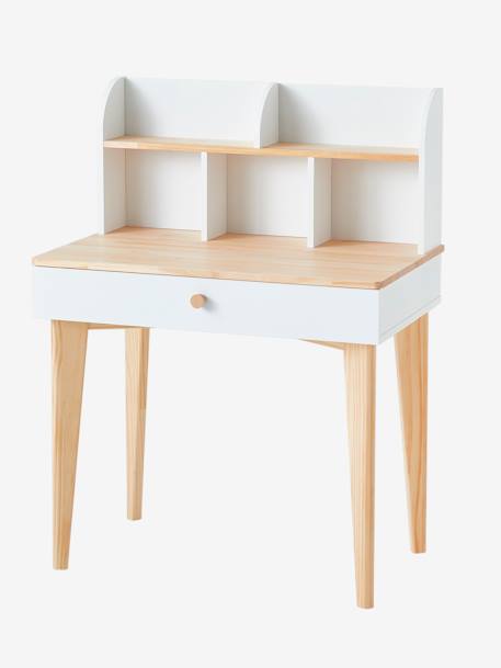 Bureau enfant SCANDI Blanc/bois 2 - vertbaudet enfant 