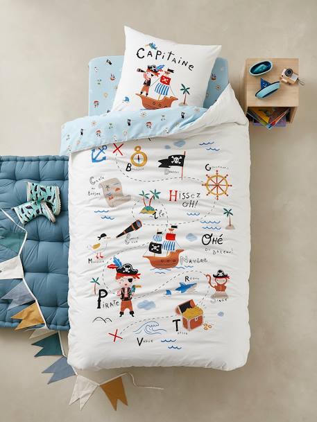 Drap-housse enfant P COMME PIRATE bleu 2 - vertbaudet enfant 