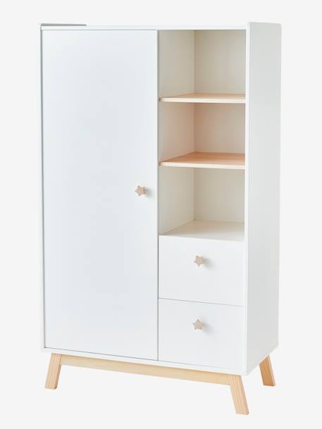 Armoire LIGNE GRANDE OURSE Blanc/bois 1 - vertbaudet enfant 