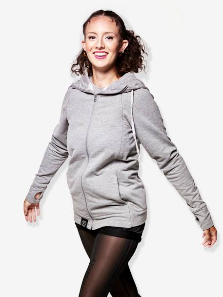 Le Sweat du parent LOVE RADIUS Gris chiné+NOIR 3 - vertbaudet enfant 