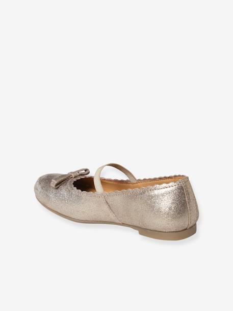 Ballerines cuir fille beige metallisé+bleu marine+rose 6 - vertbaudet enfant 