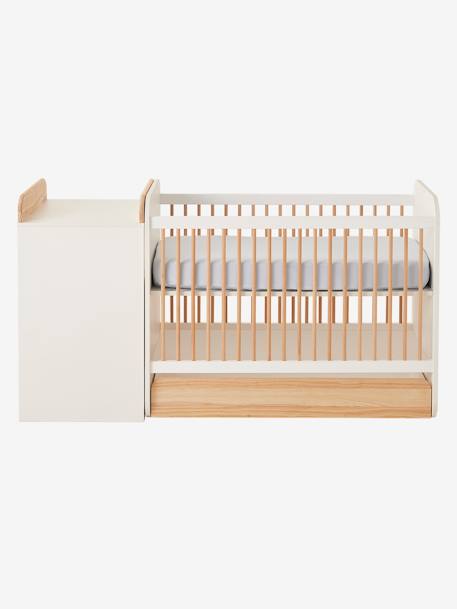 Lit combiné évolutif avec rangements et table à langer LIGNE ECLIPSE BLANC / BOIS 6 - vertbaudet enfant 