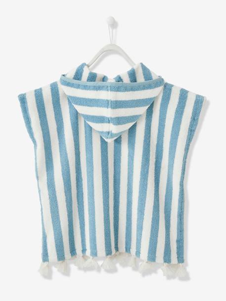 Poncho de bain bébé à rayures personnalisable bleu+rayé jaune+rose+vert 4 - vertbaudet enfant 