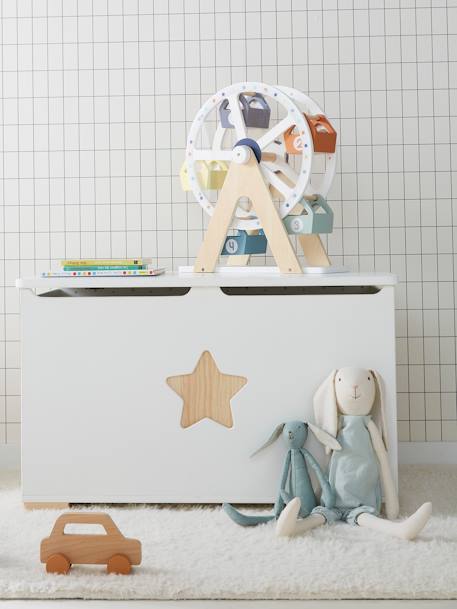 Coffre à jouets LIGNE GRANDE OURSE BLANC / BOIS 3 - vertbaudet enfant 