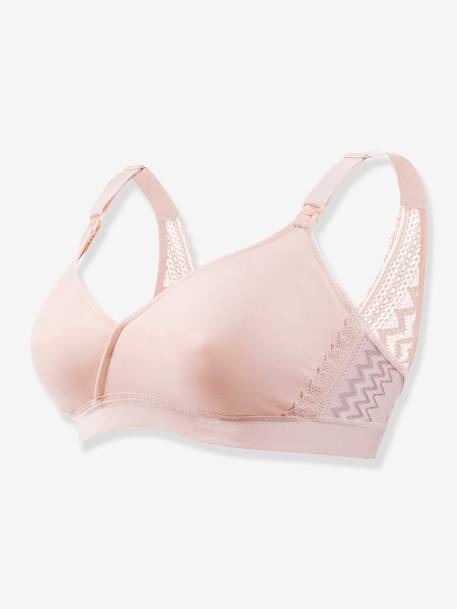 Soutien-gorge de grossesse et d’allaitement Serena CACHE CŒUR sans armatures Gris chiné/noir+NOIR+Rose pâle (Blush) 9 - vertbaudet enfant 