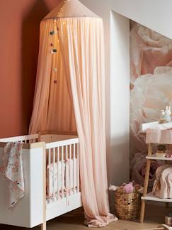 Petit pompon en papier orange peche pour une chambre de bébé
