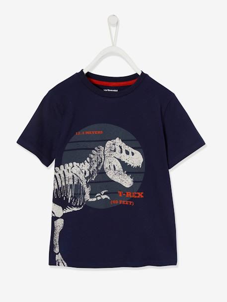 T-shirt motif dinosaure géant garçon Marine+menthe 1 - vertbaudet enfant 