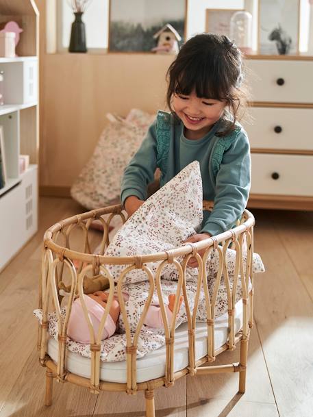 Couette + oreiller poupon en gaze de coton Flora multicolore 2 - vertbaudet enfant 