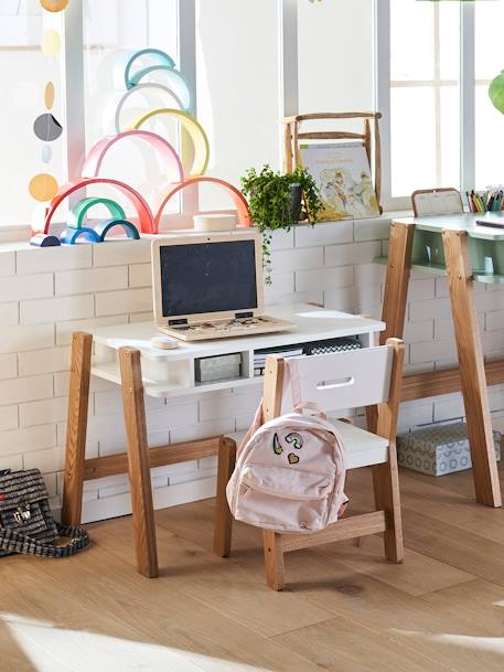 Bureau maternelle LIGNE ARCHITEKT blanc/bois 4 - vertbaudet enfant 