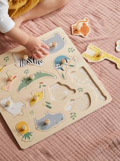 Idées cadeaux bébés et enfants-Jouet-Jeux éducatifs-Puzzle boutons Jungle en bois FSC®