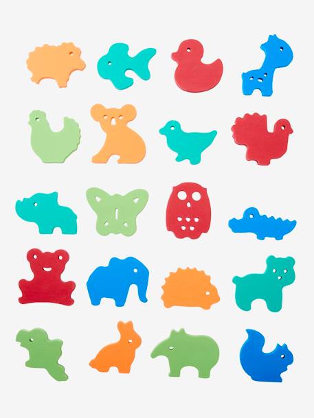 Stickers de bain en mousse + filet de rangement multicolore 1 - vertbaudet enfant 