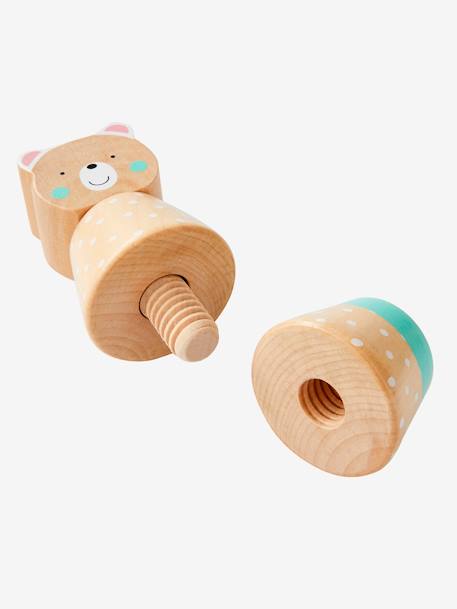 Jeu des animaux à visser en bois FSC® multicolore 4 - vertbaudet enfant 