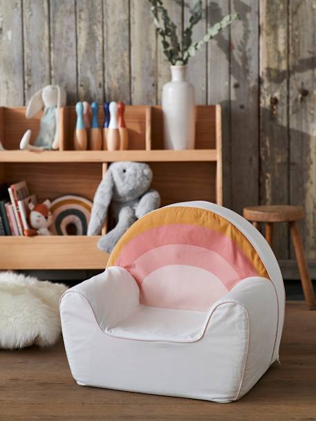 Fauteuil en mousse personnalisable Arc-en-ciel Blanc 8 - vertbaudet enfant 