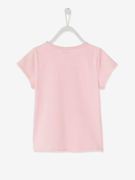 Tee-shirt fille Family team collection capsule vertbaudet et Studio Jonesie en coton bio rose 4 - vertbaudet enfant 