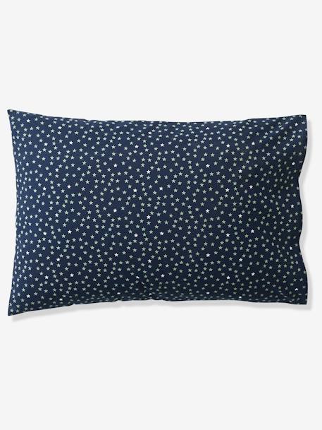 Parure housse de couette + taie d'oreiller essentiels enfant DREAM BIG kaki / étoiles marine 6 - vertbaudet enfant 