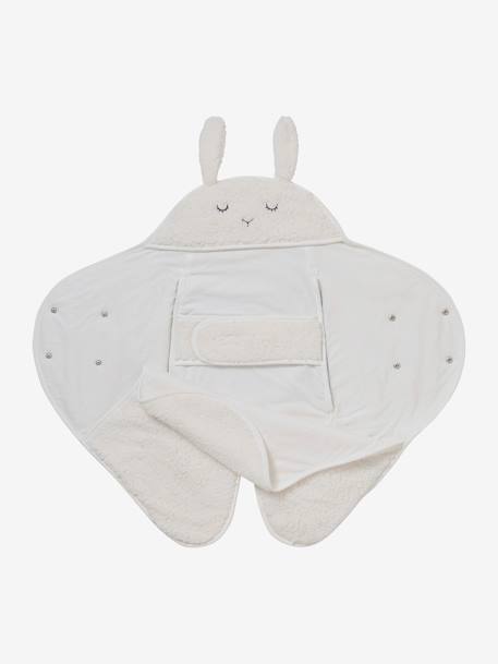 Plaid chancelière bébé en peluche, doublé jersey ivoire+ourson 4 - vertbaudet enfant 