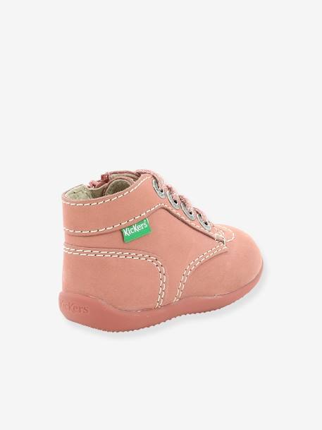 Bottillons cuir bébé fille Bonzip 2 KICKERS® 1ers pas rose clair 4 - vertbaudet enfant 