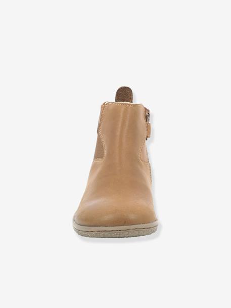 Boots fille Vermillon KICKERS® camel zèbre+marine métallisé+noir vernis 6 - vertbaudet enfant 