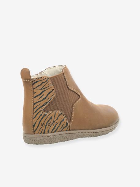 Boots fille Vermillon KICKERS® camel zèbre+marine métallisé+noir vernis 4 - vertbaudet enfant 