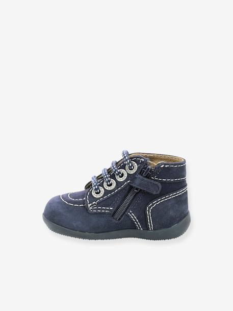 Bottillons cuir bébé Bonzip 2 KICKERS® 1ers pas marine 3 - vertbaudet enfant 