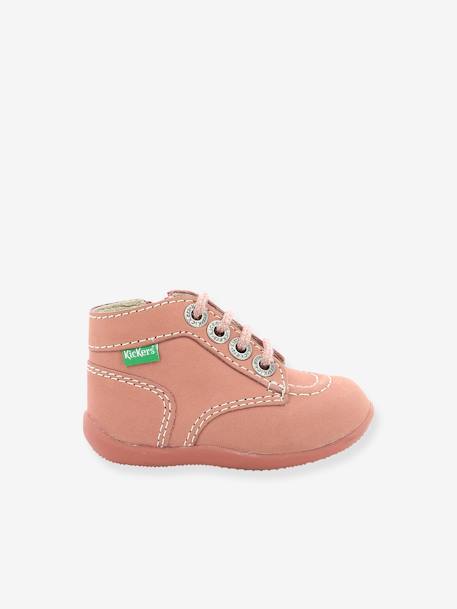 Bottillons cuir bébé fille Bonzip 2 KICKERS® 1ers pas rose clair 2 - vertbaudet enfant 