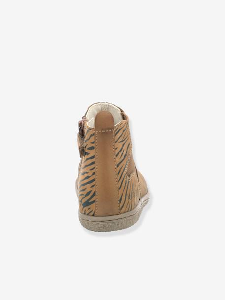 Boots fille Vermillon KICKERS® camel zèbre+marine métallisé+noir vernis 5 - vertbaudet enfant 