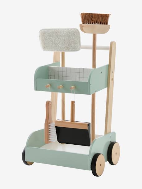 Chariot de ménage en bois FSC® vert 8 - vertbaudet enfant 