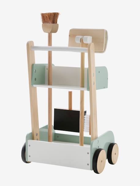 Chariot de ménage en bois FSC® vert 7 - vertbaudet enfant 