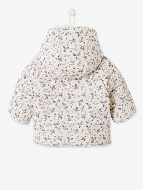 Doudoune doublée bébé asymétrique bleu ardoise+rose poudré 8 - vertbaudet enfant 