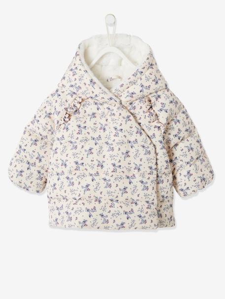 Doudoune doublée bébé asymétrique bleu ardoise+rose poudré 10 - vertbaudet enfant 