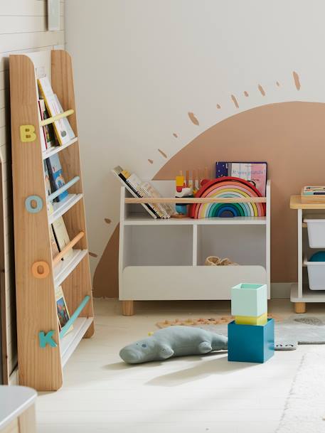 Meuble de rangement mixte étagère + bacs LIGNE PTILOU Blanc/bois 6 - vertbaudet enfant 