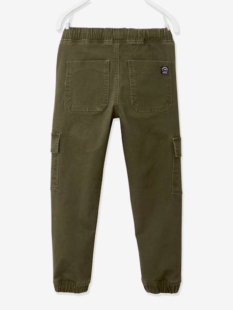 Pantalon battle facile à enfiler garçon bleu glacier+kaki foncé+taupe 11 - vertbaudet enfant 