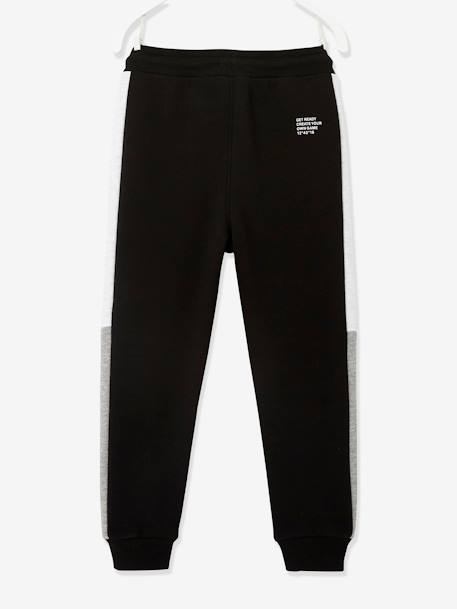 Pantalon jogging bandes côtés garçon. gris anthracite+noir 6 - vertbaudet enfant 