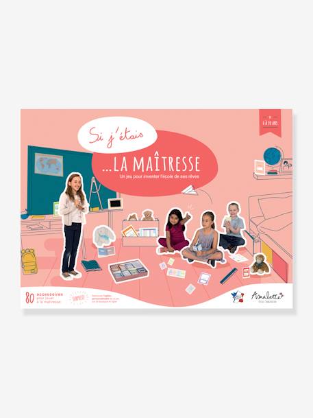 Coffret Si j'étais la Maîtresse - AMULETTE ROSE 2 - vertbaudet enfant 