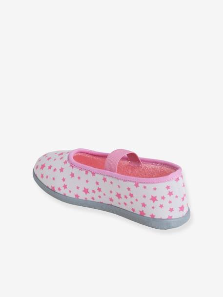 Chaussons ballerines fille fabriqués en France gris imprimé 4 - vertbaudet enfant 