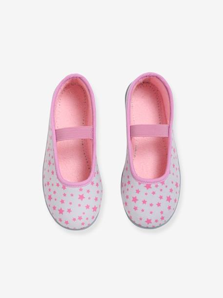 Chaussons ballerines fille fabriqués en France gris imprimé 2 - vertbaudet enfant 