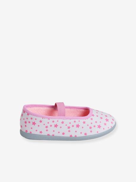 Chaussons ballerines fille fabriqués en France gris imprimé 3 - vertbaudet enfant 