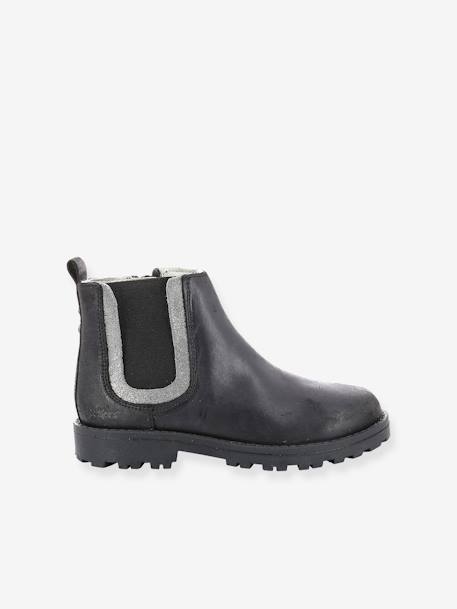 Boots fille Grooky KICKERS® noir argent 2 - vertbaudet enfant 